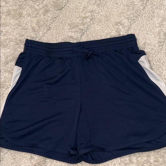 Champion Pants - Champion Navy and White Athletic Shorts